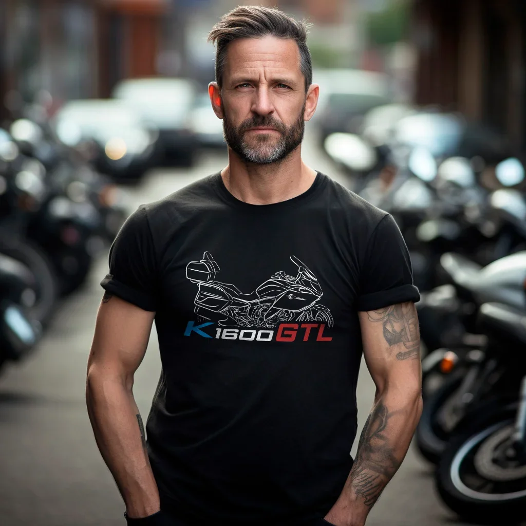 Retro German K1600GTL Motorcycle T-Shirt 100% Cotton O-Neck Short Sleeve Summer Casual Mens Tee Shirt Rider Streetwear