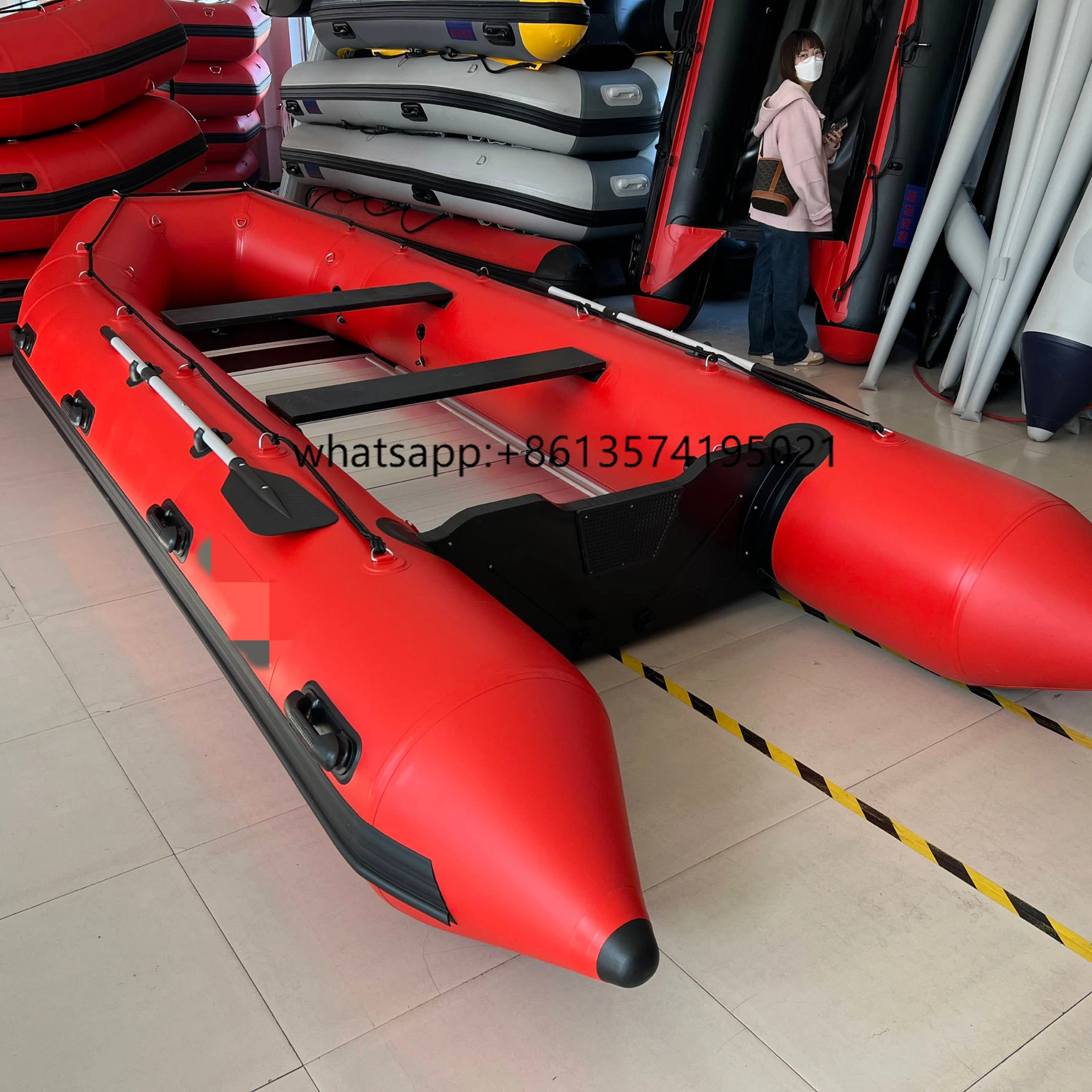 

0.9mm PVC 4.7m Factory Directly Shipped Inflatable Boat with Aluminum Floor