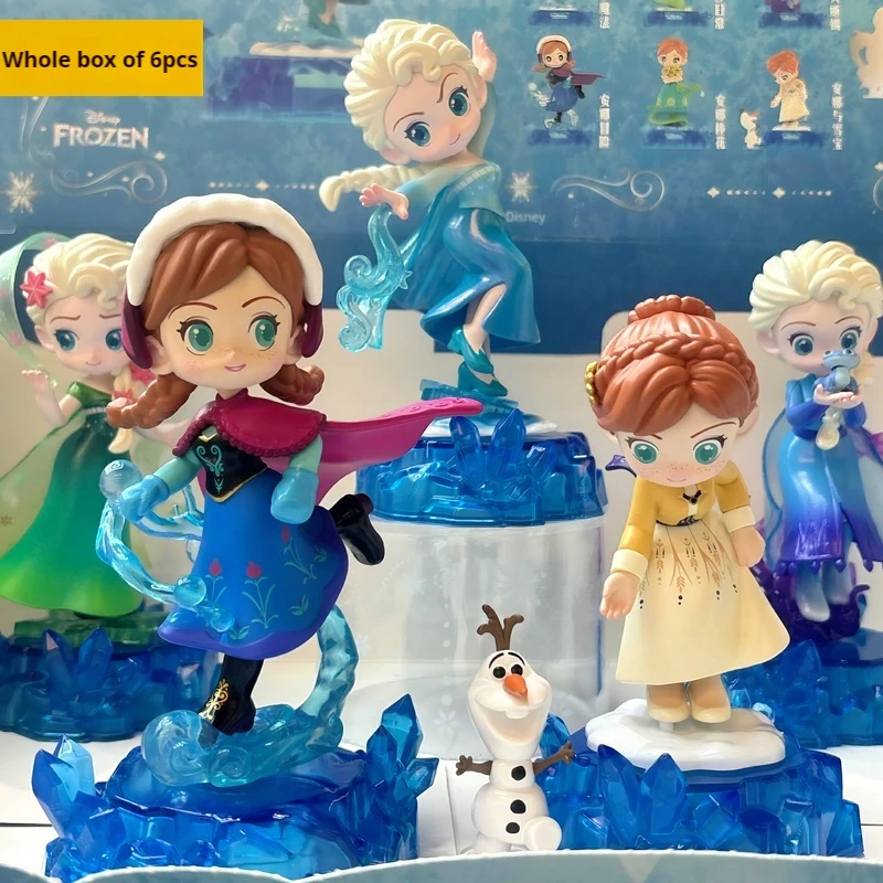 New Disney Frozen Magic Series Mystery Blind Box Toys Cute Princess  Anna Elsa Mini Figures Model Collection Ornaments Girl Gift