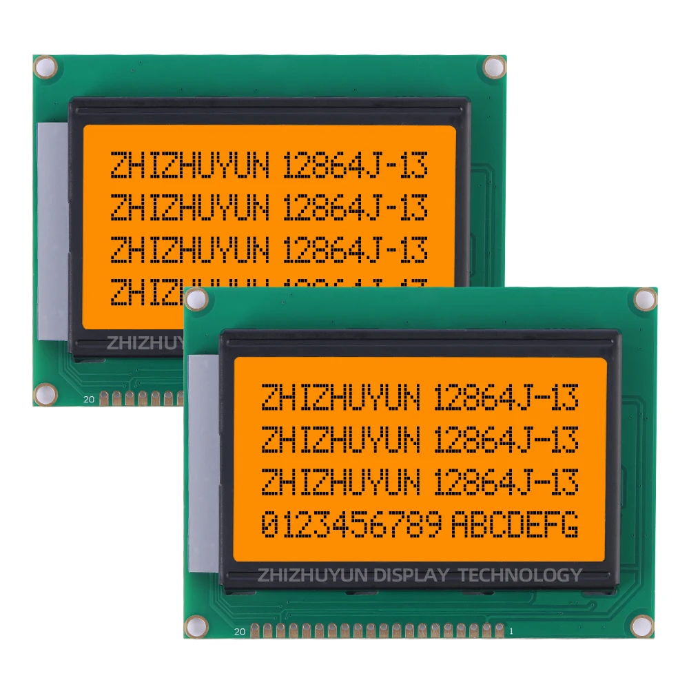 Stable Supply Of Goods 12864J-13 Emerald Green Light Black Characters 128*64Mm Text Display LCD Screen LCD/LCM Module