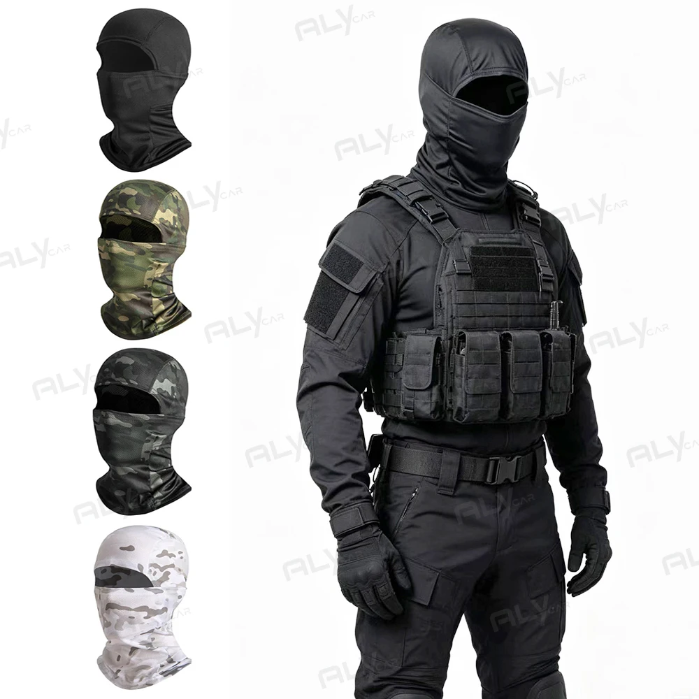 

Elastic Tactical Balaclava Full Face Mask Breathable Mesh Sun Windproof Men Women Cycling Ski Fishing Hunting Outdoor Scarf