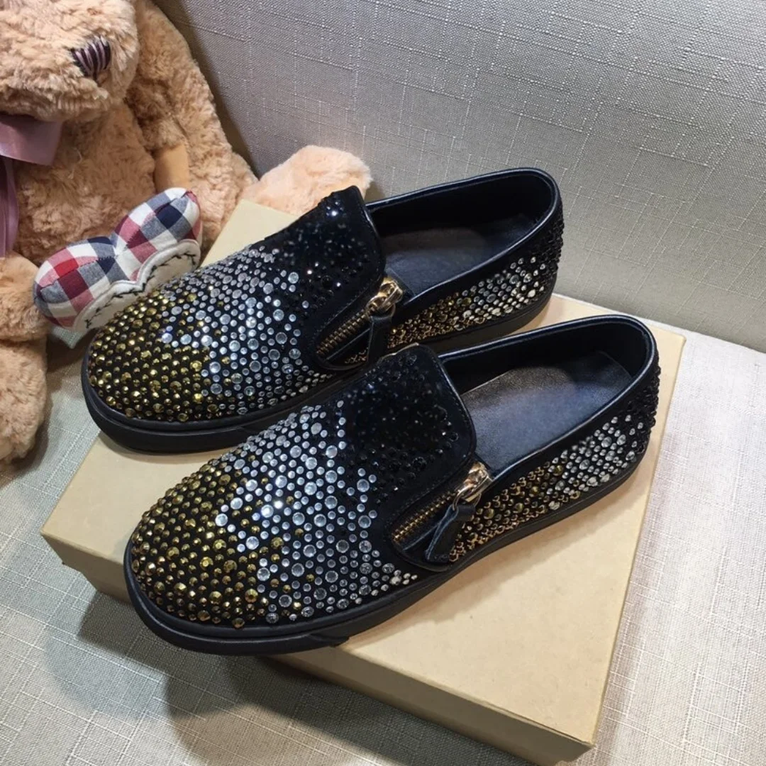 

Top Quality Casual Sneakers for Men Brand Designer Women Tennis shoes Luxury Genuine Leather GZ Loafers Sports shoes 35-48 G1296
