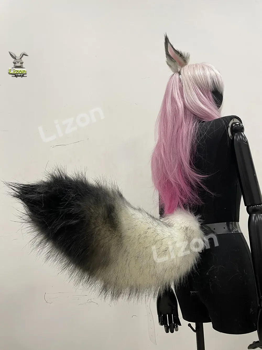 КосплейАниме Косплей вилящие хвостовые уши лисьи хвосты волчьи уши хвосты Hutao Copslay хвосты движущиеся животные пушистый хвост