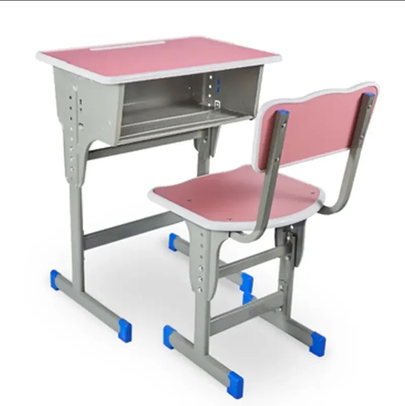 Modern Cheap Classroom Student Furniture Steel School Desk and Chair Table Study Table for Kids Children