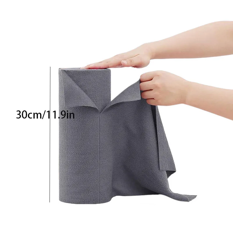 Rolled Microfiber Cleaning Cloths, Tearable Reusable Absorbent Dish Rags for Kitchen, Car & Household Cleaning