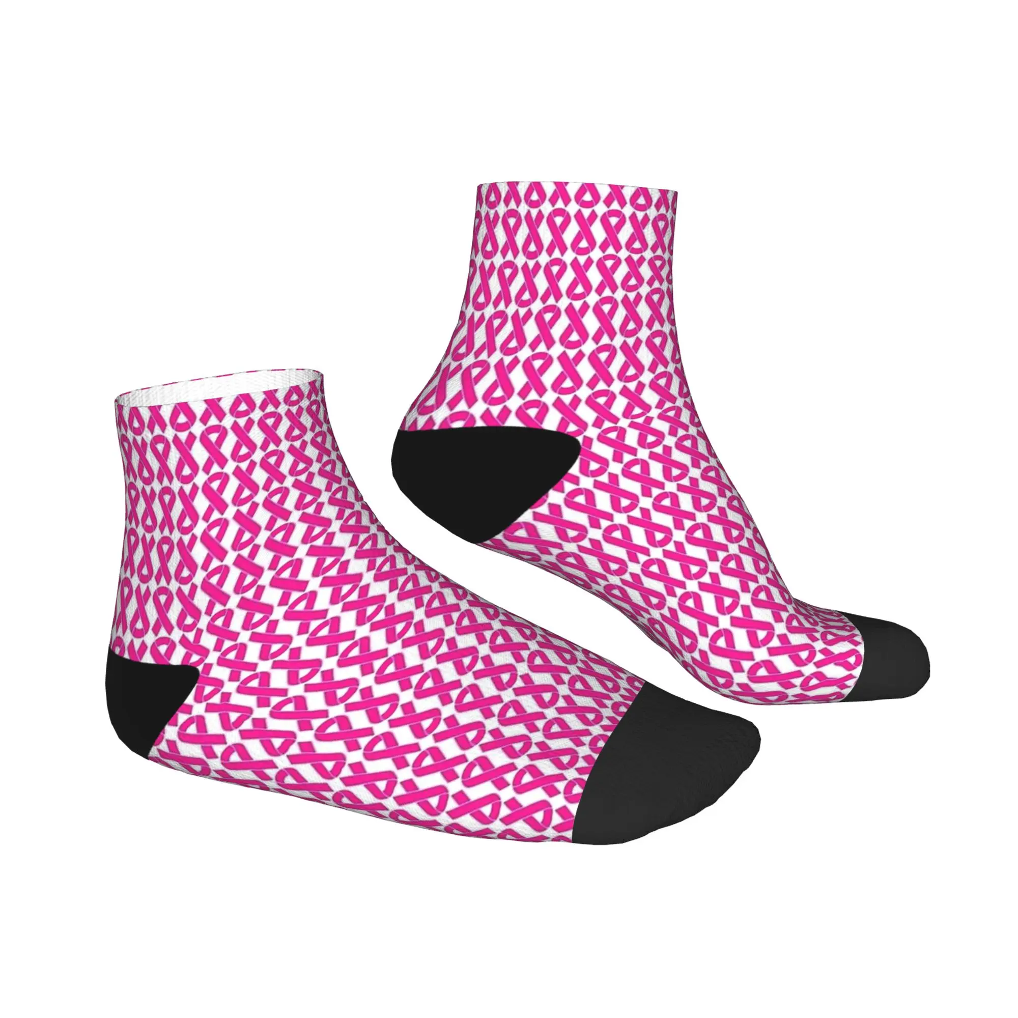 جوارب الكاحل للجنسين الرجال سرطان الثدي الشريط نمط الجوارب غير رسمية المطبوعة عدم الانزلاق جودة الربيع موضة في الهواء الطلق جورب #3