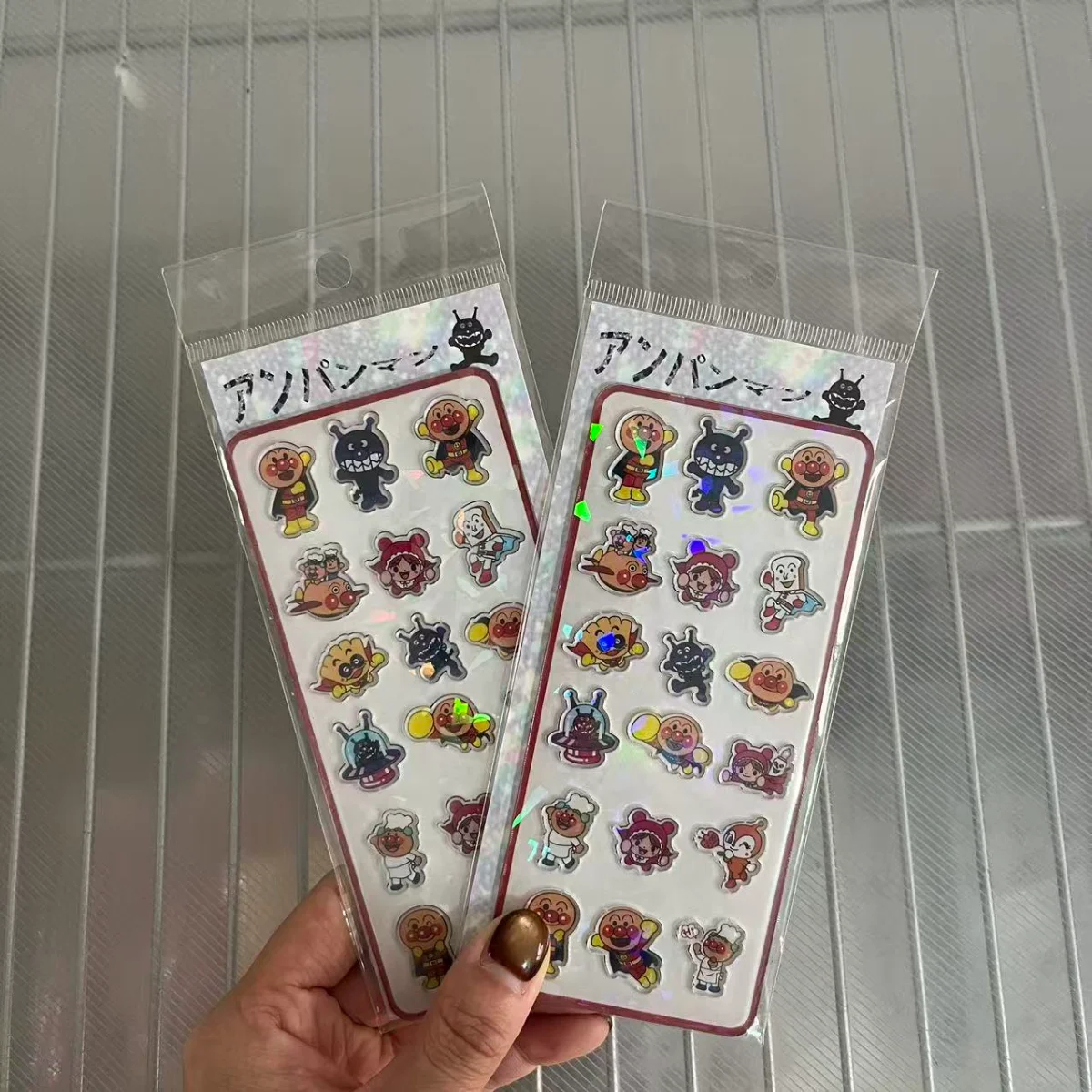 

In Stock New Anpanman Laser Colorful Acrylic Sticker Creativity Phone Case 3D Diy Decorative Notebook Material Sticker Toy