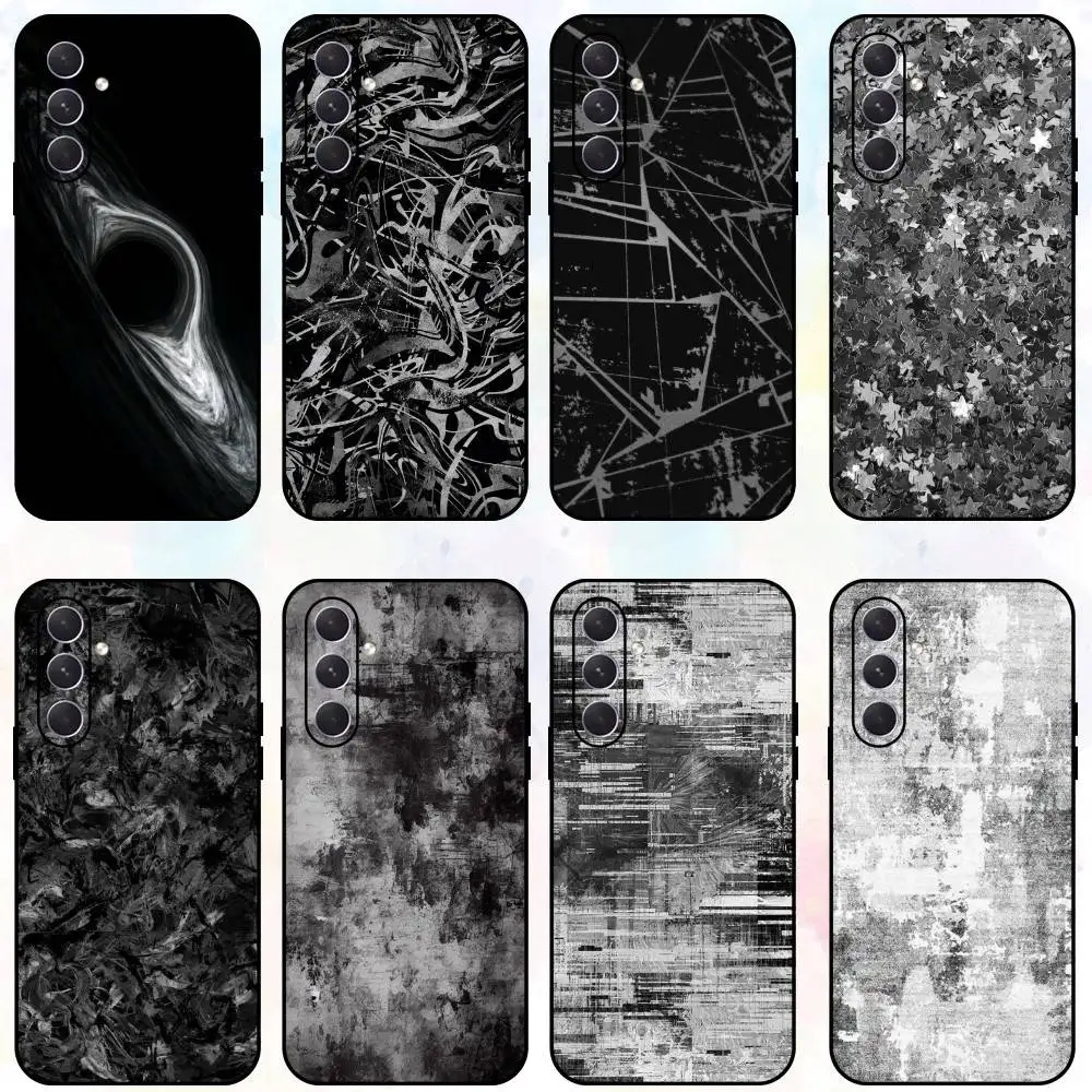 

B-Black Series Phone Case For Samsung Galaxy A73,A72,A71,A70,A53,A52,A51,Soft Black Shell