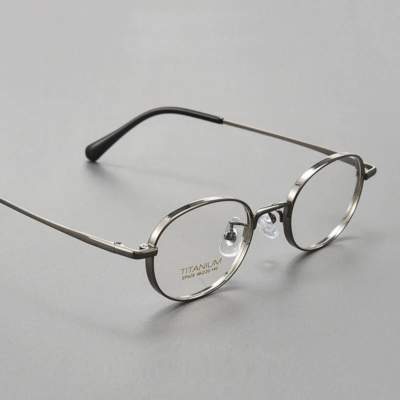 Retro Small Titanium Glasses Frames IP Plating Vintage Style for Hipster Men Women