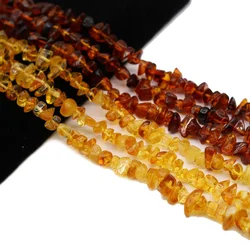 Natural Yellow Amber Beads Irregular Shape High Quality Exquisite Gift Couple Jewelry Making DIY Necklace Bracelet Accessories