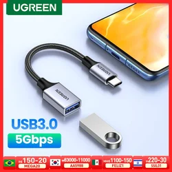 UGREEN USB C to USB 3.0 OTG Adapter USB Type-C OTG Data Cable Connector for Samsung GalaxyS 10 MacBook Pro 2019 USB C Adapter