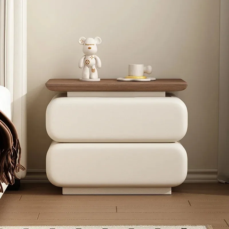 

Creative Modern Bedside Table Space Saving Nordic Trendy Unique Nightstands Storage Drawers Mesa De Noche Space Saving Furniture