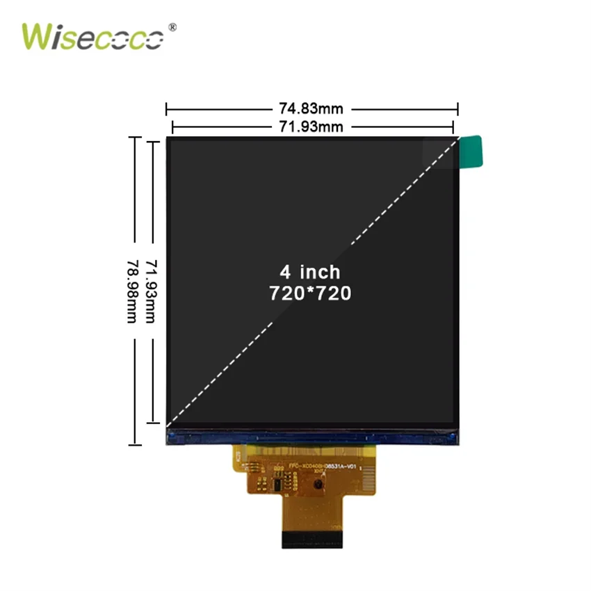 Imagem -02 - Wisecoco-praça Tft Módulo de Painel Lcd Mipi Driver Board Controller Ips Raspberry pi Smart Home 720x720