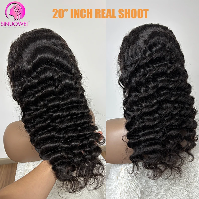 200% Loose Deep Wave Wig 13X6 Lace Frontal Human Hair Wigs for Women Pre Plucked Deep Curly 13x4 Transparent Lace Frontal Wigs