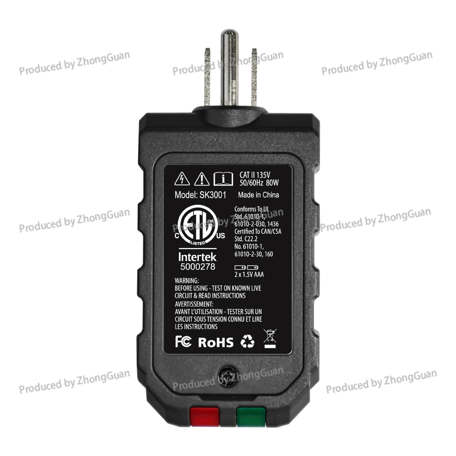 American Standard Socket Detector GFCI American Standard Three-wire Leakage Power Socket Detector