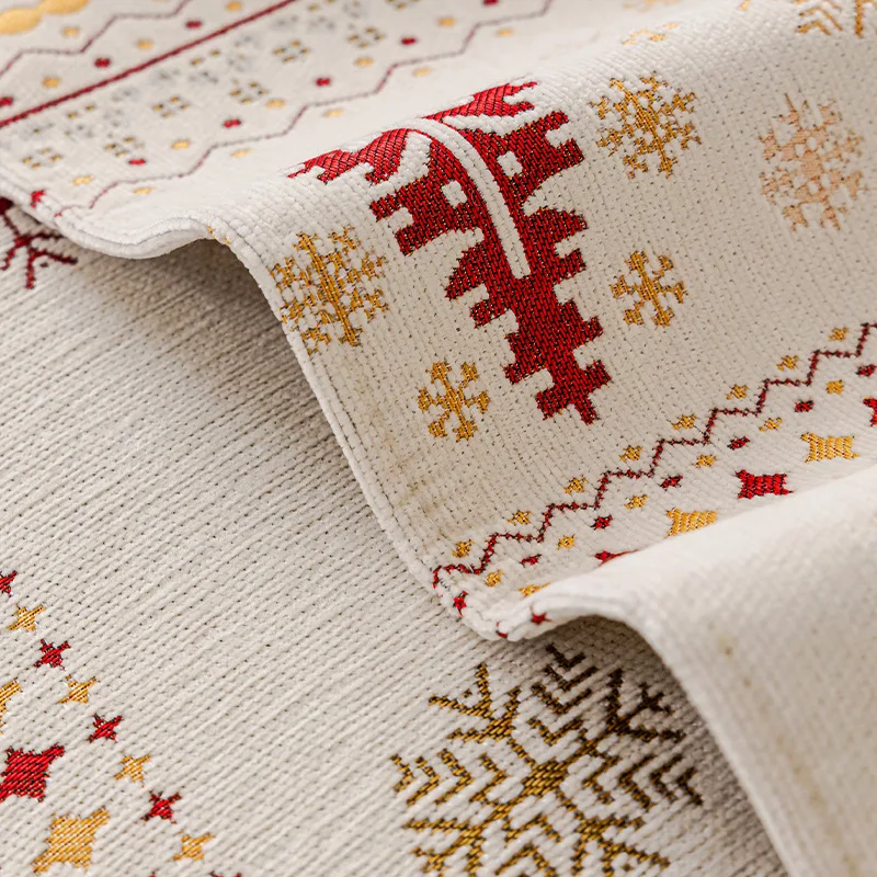 الشنيل عيد الميلاد أريكة حصيرة غطاء شجرة عيد الميلاد الغزلان نمط غطاء أريكة المضادة للانزلاق مغطاة بالكامل أريكة يغطي النسيج نافيداد 2026 #4