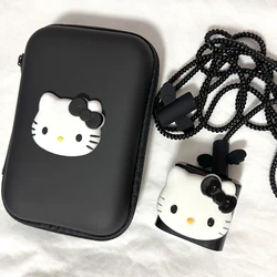 Kawaii Hello Kitty Headphone Bag Set Cartoon Data Cable Protective Cover Suitable for IPhone Charger Storage Bag Gifts