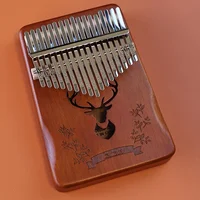Piano de pulgar Kalimba de haya de 17 teclas, instrumentos musicales de madera de alta calidad, regalos para niños, caja de música creativa con libros de aprendizaje