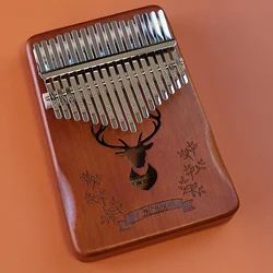 Kalimba-Piano de pulgar de haya de 17 teclas, instrumentos musicales de madera de alta calidad, regalos para niños, caja de música creativa con libros de aprendizaje