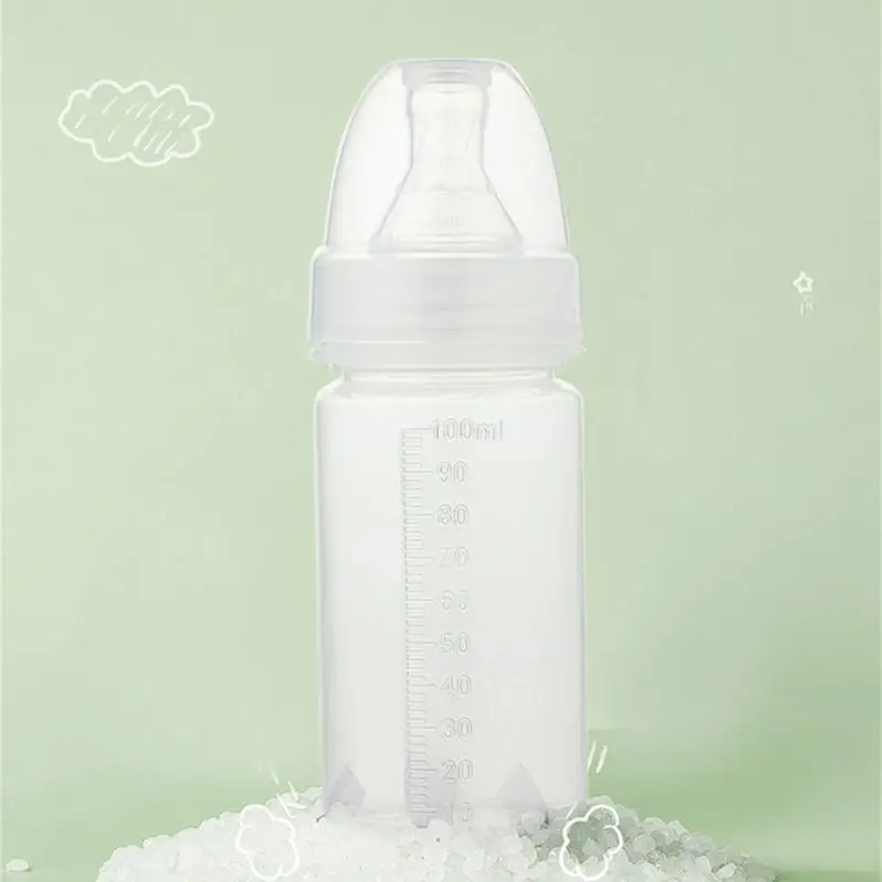 

L5YF Preemie Feeding Solution 100ml Disposable Bottle Soft Nipple Precise Measurement