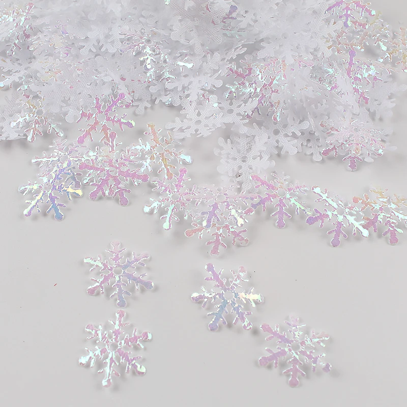 300Pcs/Pack Christmas Snowflakes Party Confetti New Year Snowflake Fake Snow Frozen Party Christmas Tree Ornaments Crafts