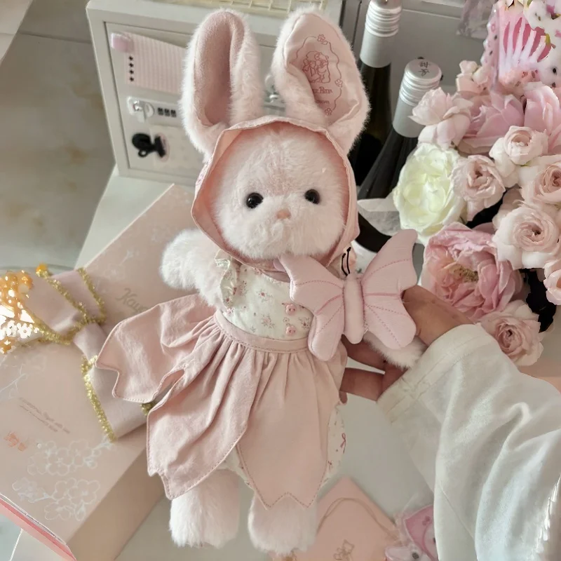 kaycebear-jointed-bunny-plush-keychain-5-way-articulated-rabbit-doll-cute-soft-stuffed-animal-pendant-collectible-plush-toy