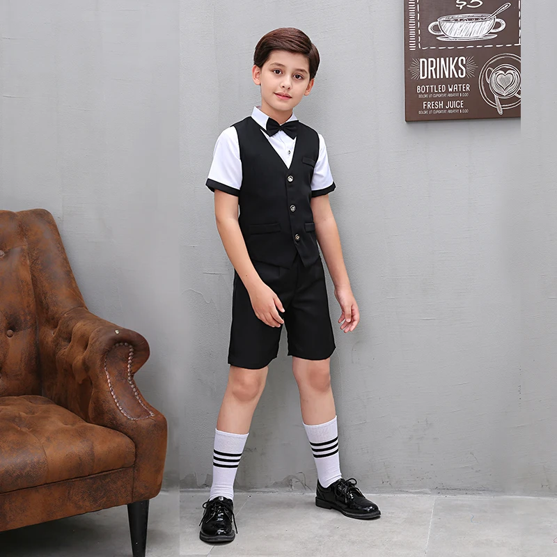 LOLANTA Kids Boys Vest Suits Child Formal Clothes Sets Chorus Piano Performance Outfits Multicolor Party Dresswear