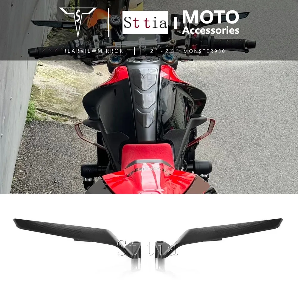 

For Ducati Monster 950 SP 2021 2022 2023 2024 2025 Motorcycle Rearview Mirror 360° Adjustable Rear View Mirrors MONSTER 950