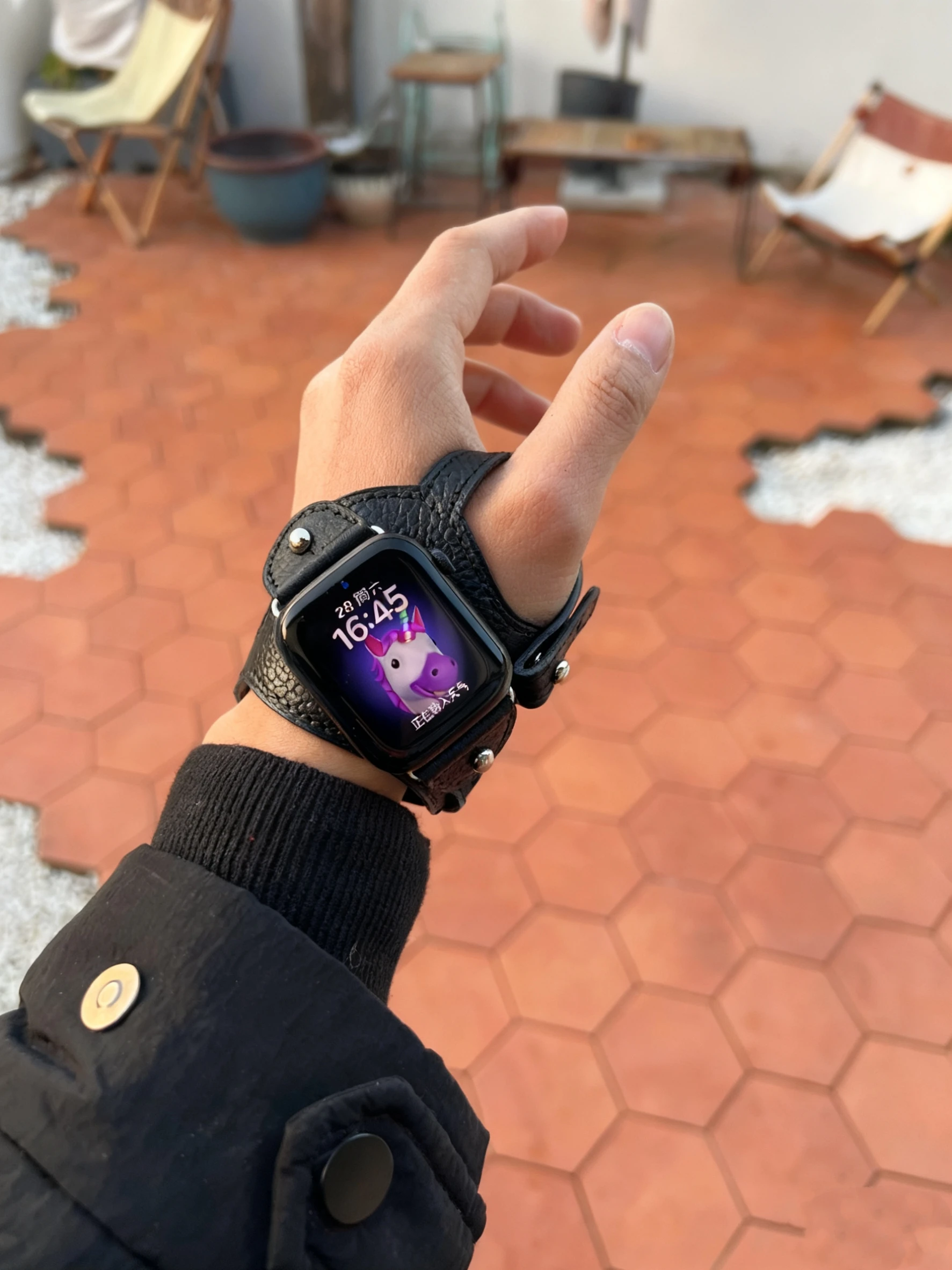 Bracelet de cyclisme en plein air, boucle en cuir pour Apple Watch série 11/10/9/8/7/6/5/4/3/2 SE 38mm 40mm 41mm 42mm 44mm 45mm 46mm 49mm