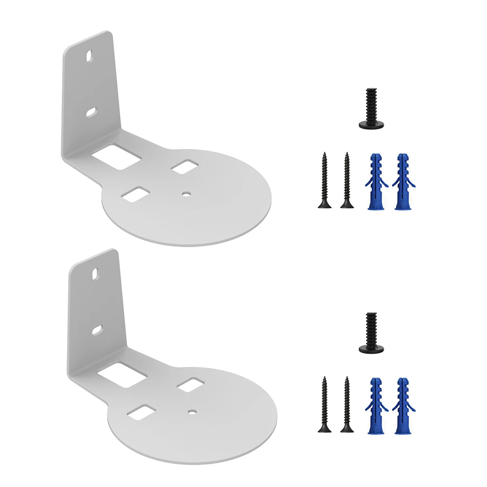 2PCS Wall Mount Metal Speaker Brackets with Hardware for Steady Speaker Display and Enhanced Audio Positioning