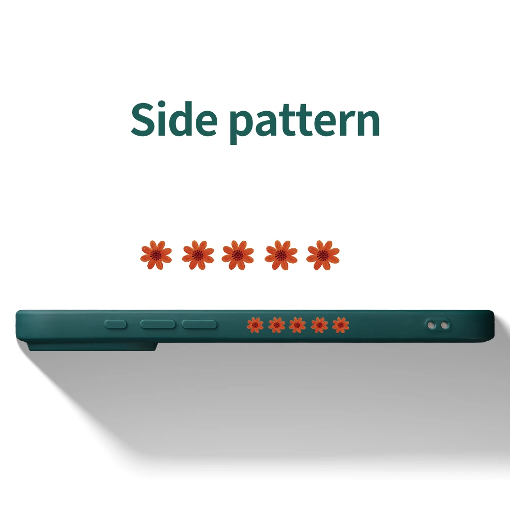 غطاء من البولي يوريثان بنمط الأزهار الطازجة لهاتف iPhone17 ProMax 17 Air 16 15 14 13 12 11 Pro Max XS Max7 8 Plus 16e 16 Plus