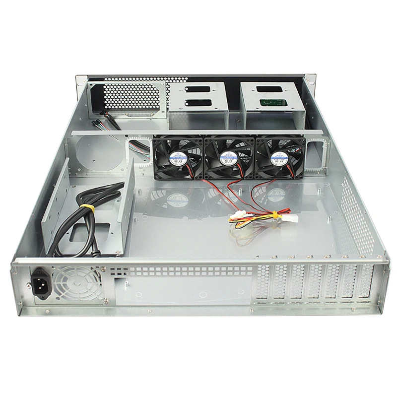 Industrial 2U Rack Server Case 8 HDD Slots ATX Power Supply Compatible For Data Monitoring Storage