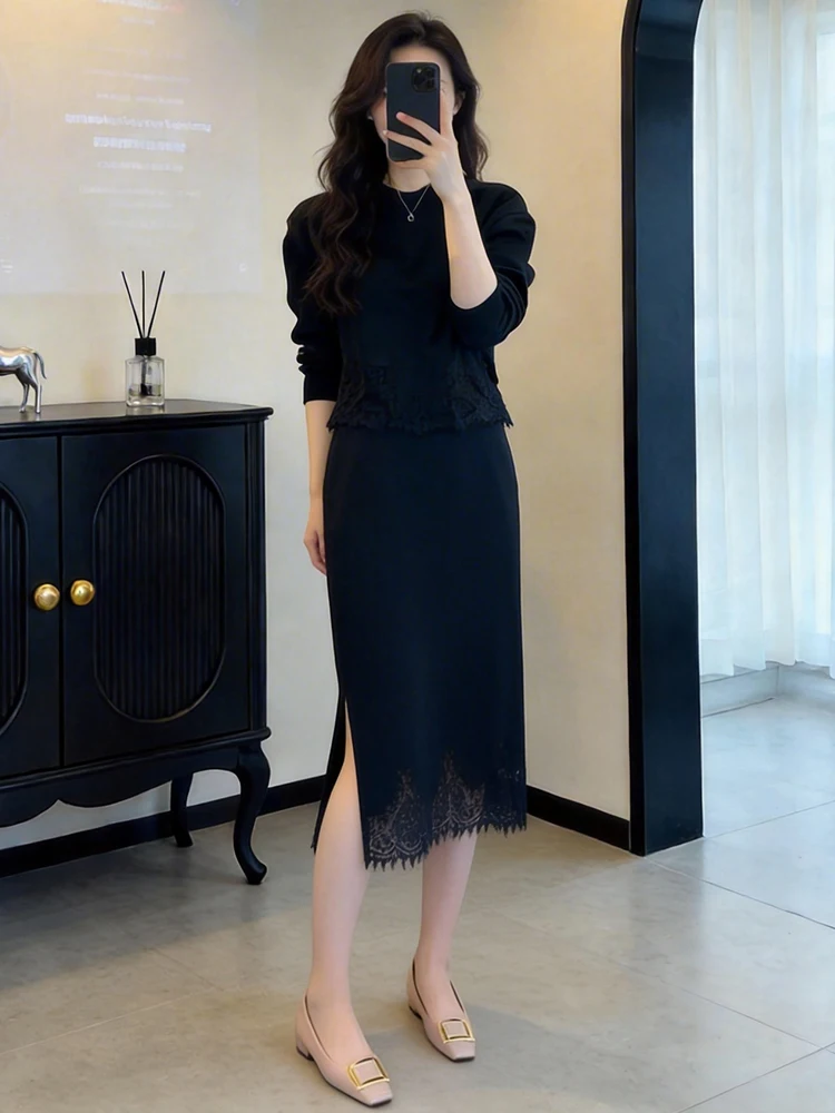 

Korean Sle Spring Faion Slimming High Waist f Skirt Set Women's Casual Wear Breathable mid Weight Non-Furlined