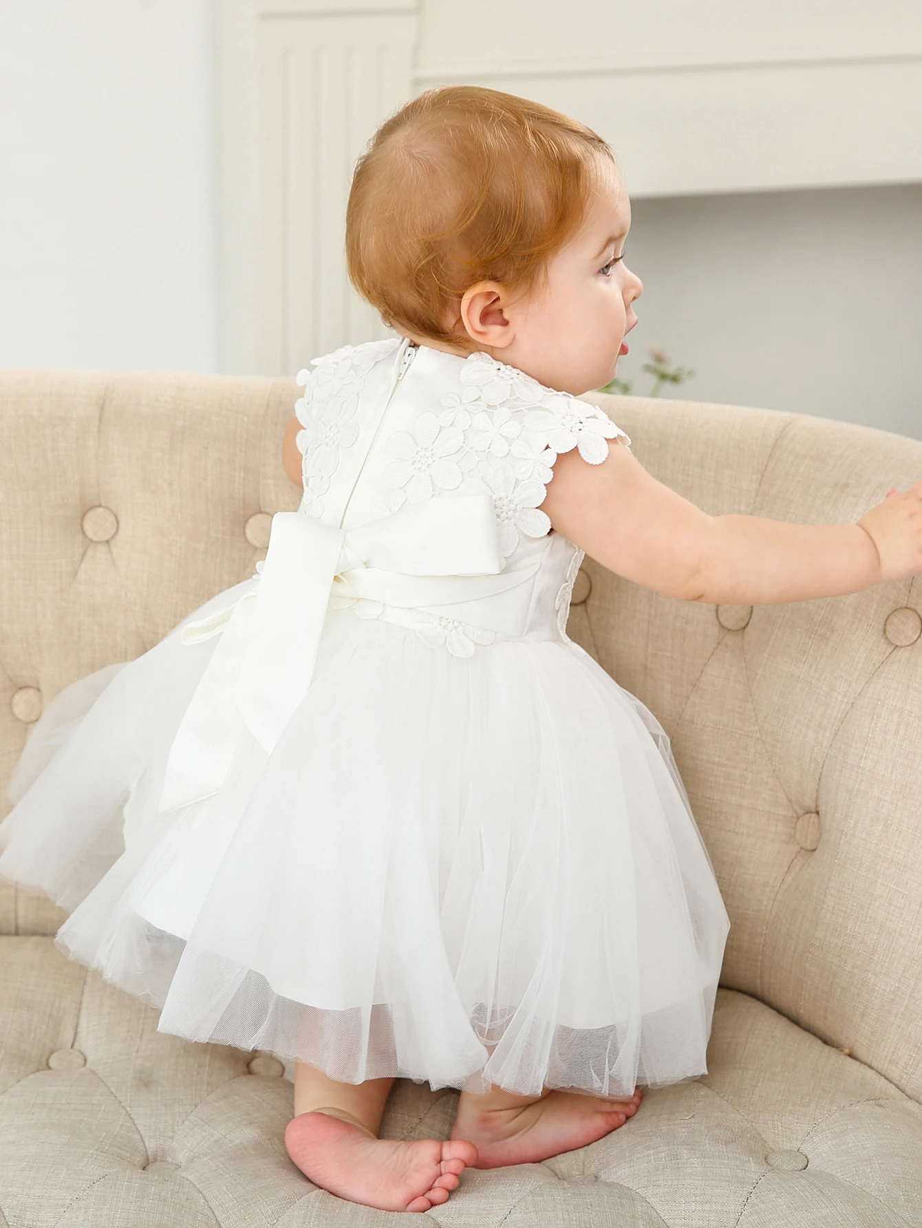 Girls Pageant Gown Christening White Clothes Newborn Christening Dresses for Girls Wholesale Baby Baptism Dresses