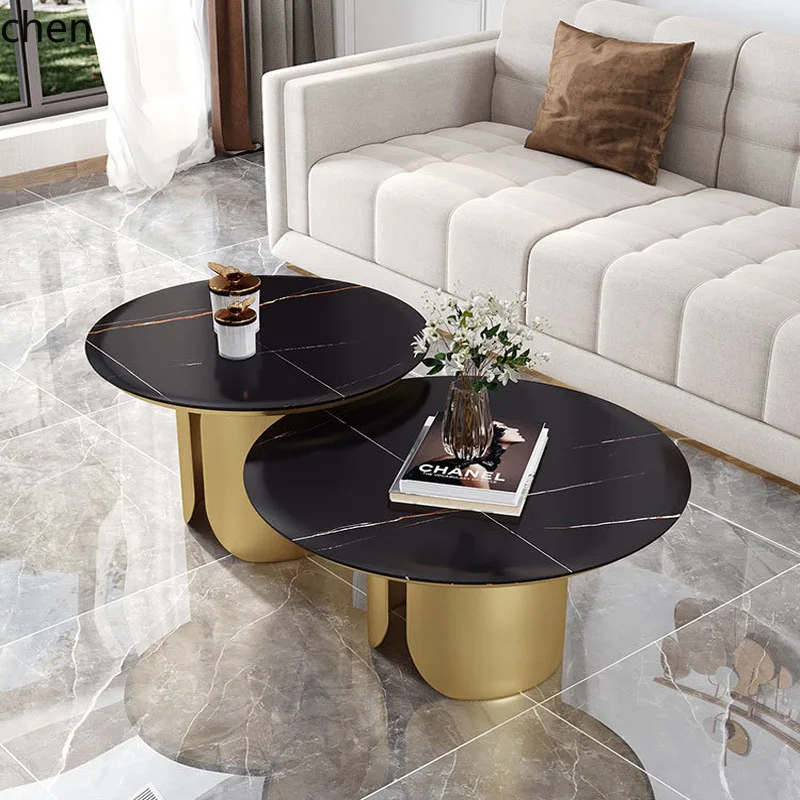 CZ Round Home Modern Minimalist Internet Celebrity Ins Small Apartment Living Room Italian Style Rock
