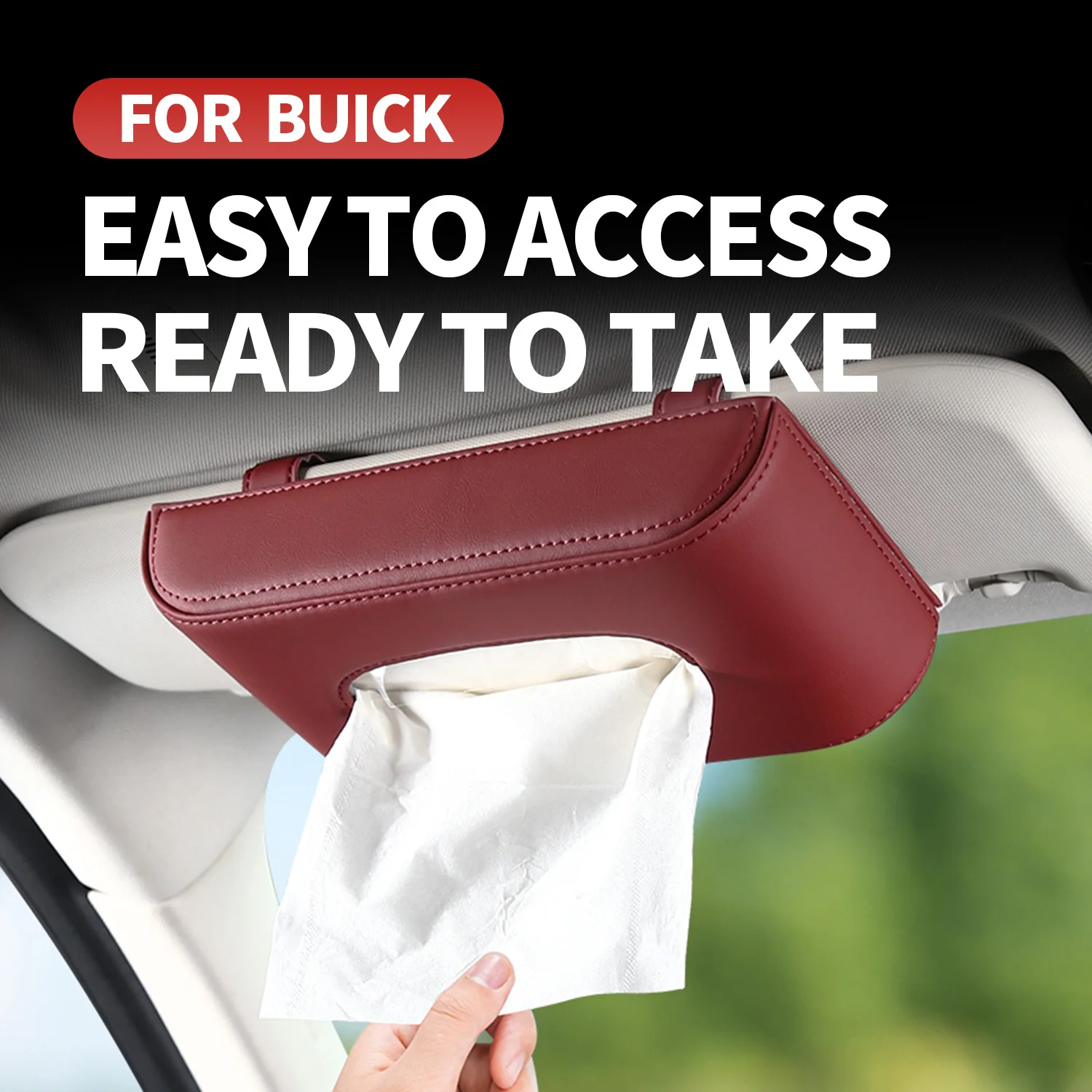 For Buick Enclave Envision Encore GX Verano Excelle LaCrosse Regal Car Sunshade Card Buckle Suspension Tissue Box Moisture proof