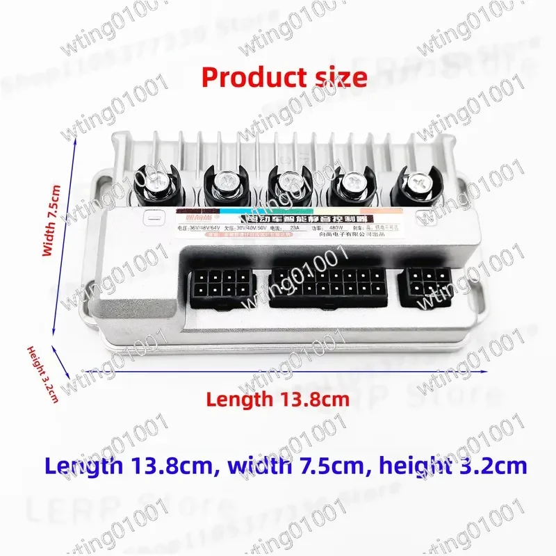 for Electric Vehicle Controller 36V 48V 60V 64V Three Mode 480W Sine Wave Silent Module All Cast Aluminum Version