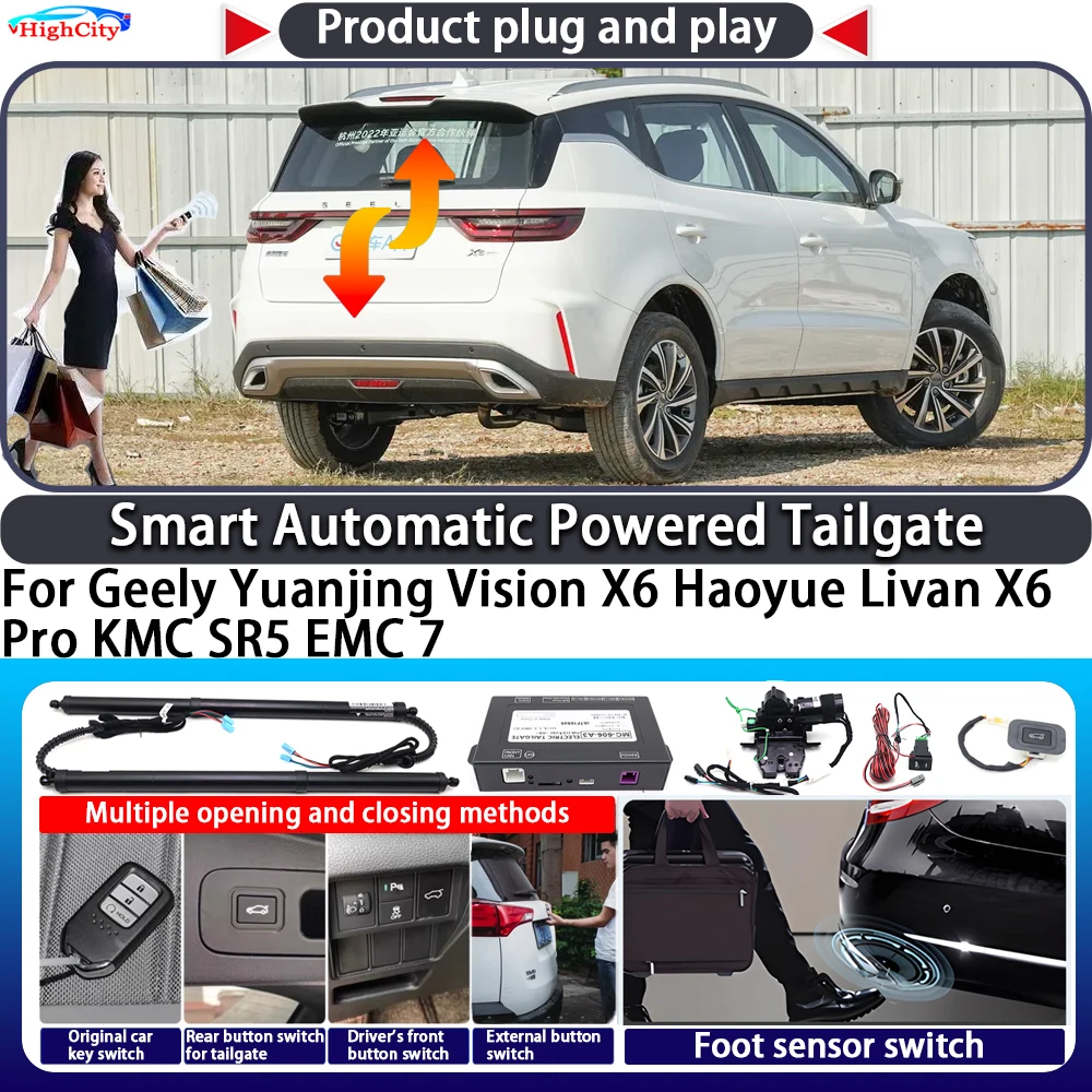 For Geely Geometry C M6 2020-2025 OEM Smart Automatic Powered Tailgate Key Control Trunk Lift Close Kit Electric Power Tailgate