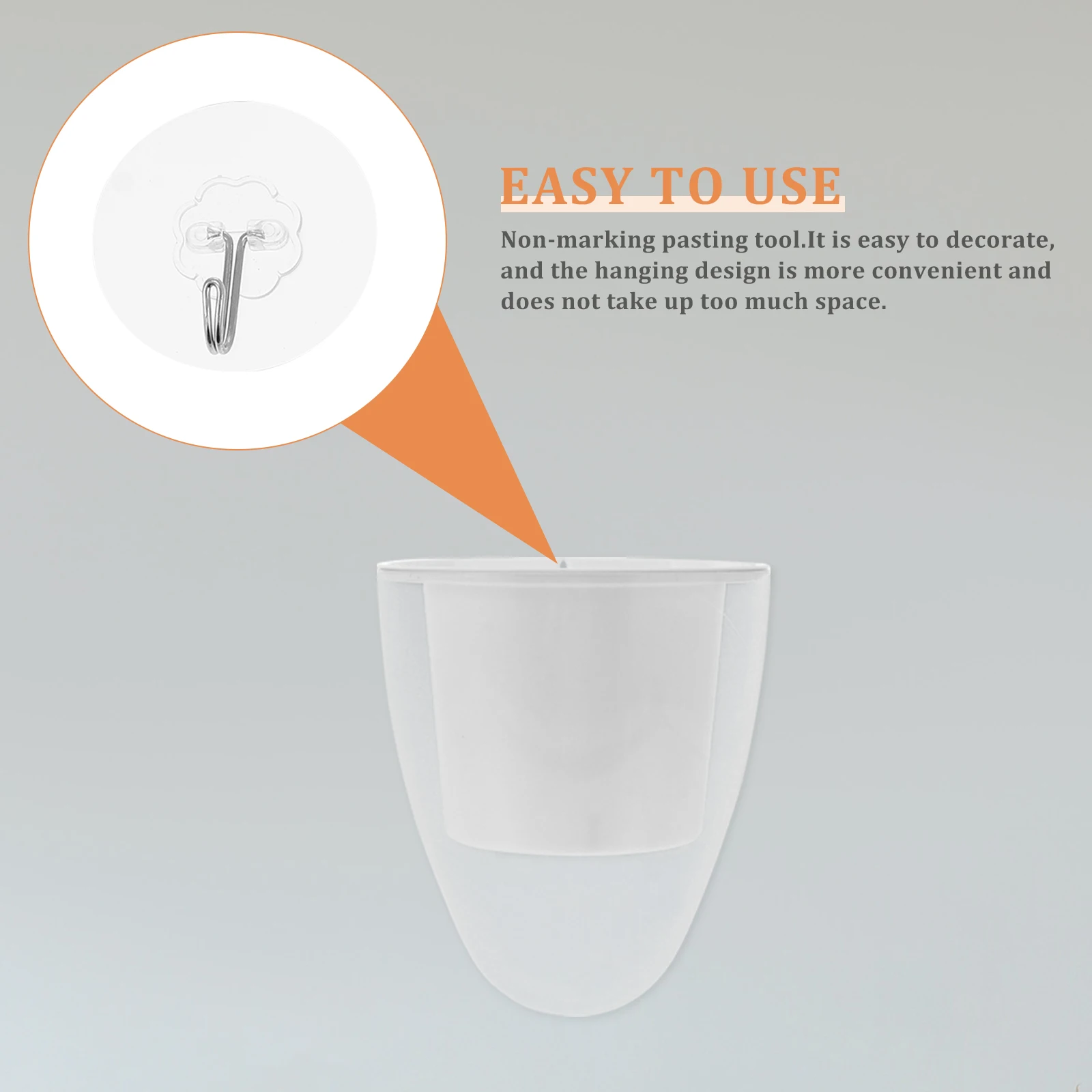 

Wall Mounted Flower Pot Hanging Planter Plastic Container Indoor Holder Durable Practical Dorm Home Office Affordable
