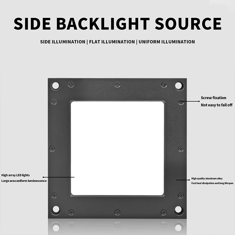 Retroilluminazione illuminazione laterale per visione artificiale industriale - Sorgente luminosa per visione a LED regolabile per rilevamento PCB/parti
