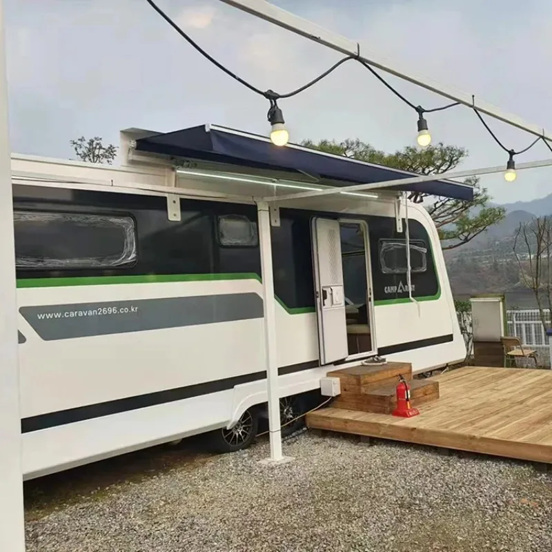 Porta da campeggio per camper in lega di alluminio 580X1700mm e porta d'ingresso per roulotte con finestrino per auto