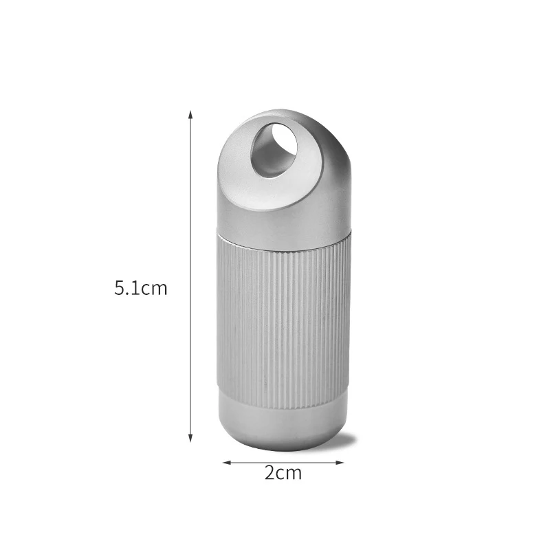 Vertical Pattern Titanium Alloy Mini Sealed Cabin Portable Waterproof And Moisture-Proof Medicine Storage Warehouse