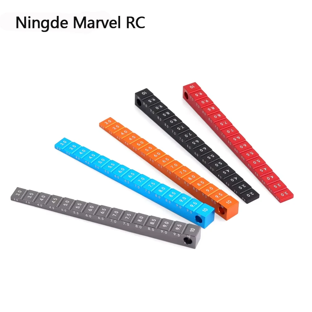 1Pcs Chassis Ride Height Gauge Aluminum Alloy 3-10mm RC Car Sag Gauge Accessories for 1/10 RC Drift Car