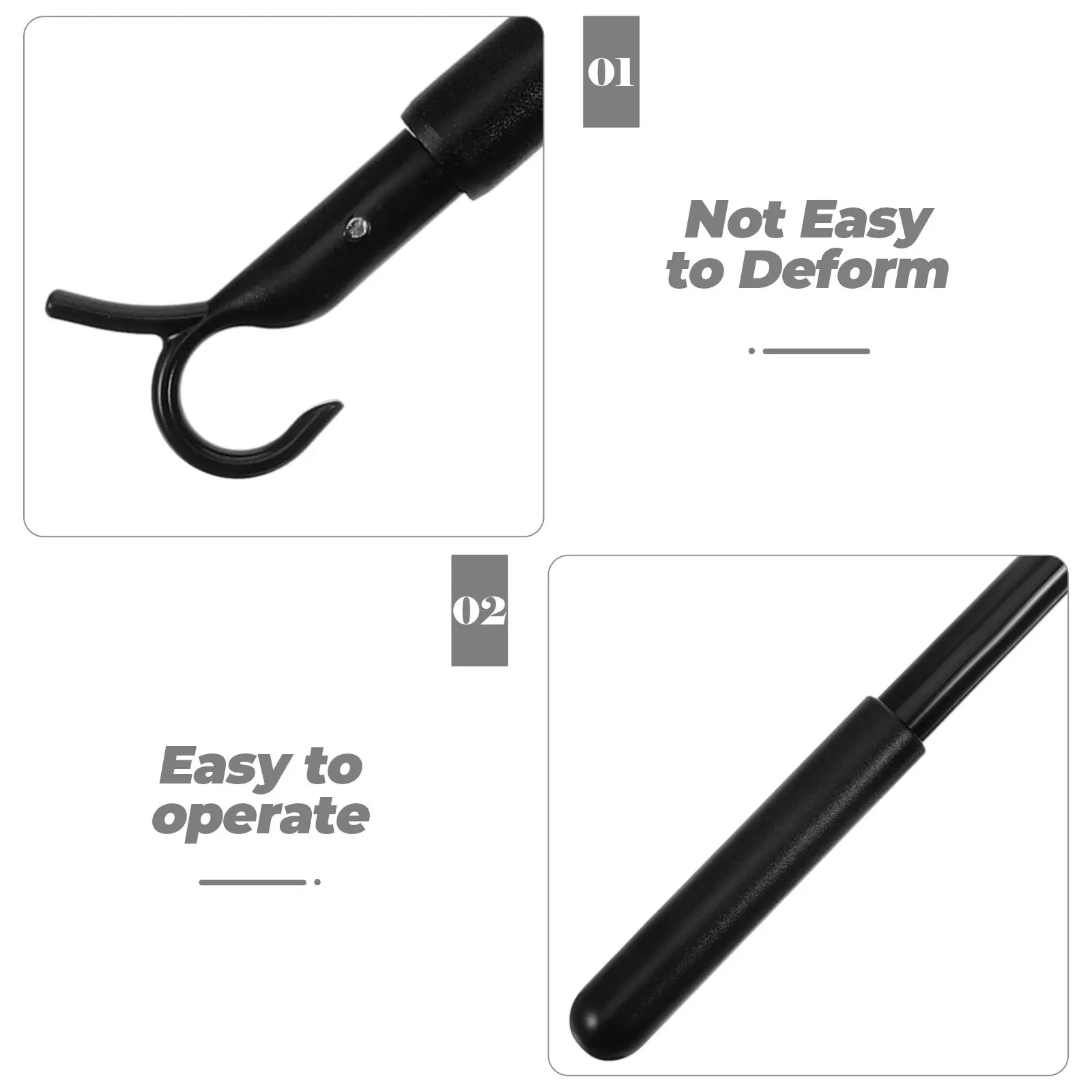 

60Cm Aluminum Alloy Blind Rod Stick Long Wand for Window Tilt Control Smooth Operation Compatible with Most Curtains Household