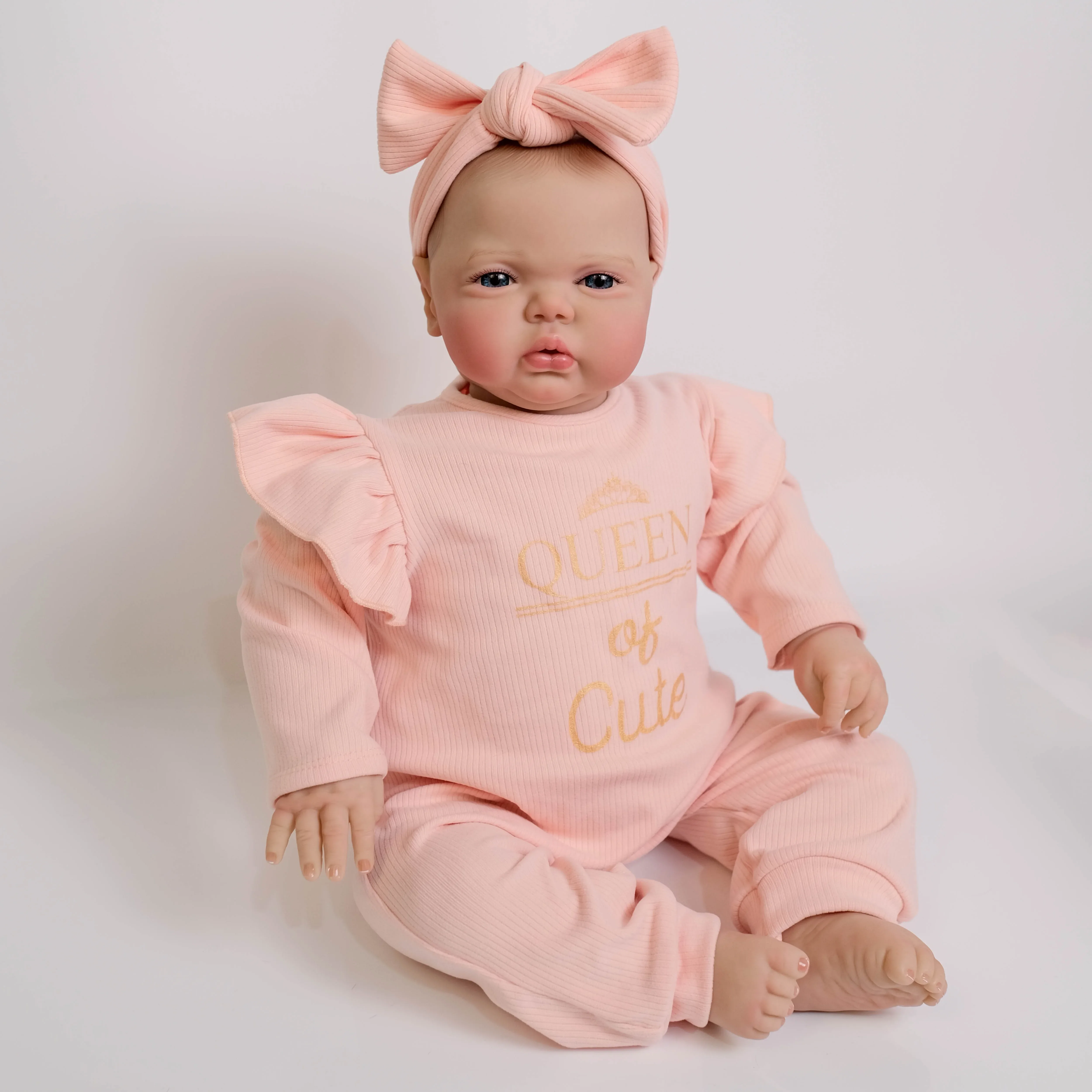 SINO-BB 24inch Soft Body Awake Pickle Reborn Baby Toddler Doll Lifelike 3D Painting with Visible Veins High Quality Doll