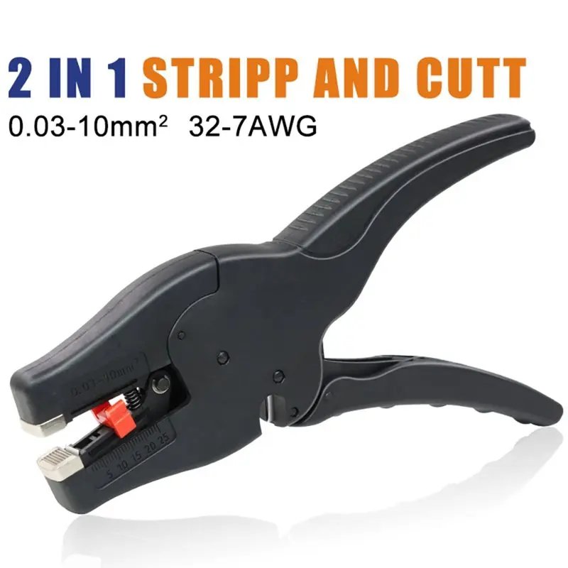 B28C-YE-D10 كماشة 2 في 1 متجرد الأسلاك والقاطع أدوات أوتوماتيكية شديدة التحمل 0.03-10 مم2/32-7AWG أداة إصلاح كهربائية صغيرة #5