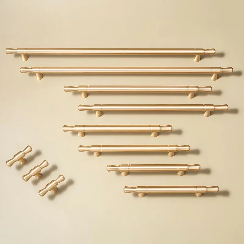 التجزئة بالجملة التوفير السائبة حجم طويل الذهبي دولاب مقبض النحاس المطبخ مقبض الباب الأثاث درج سحب الأجهزة Pu