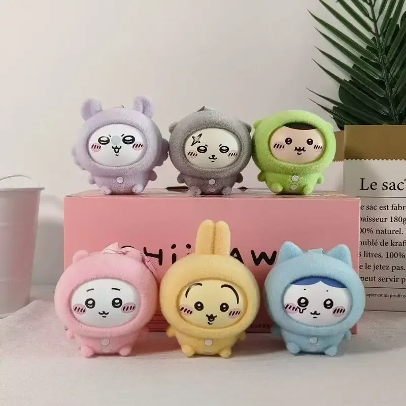 

Chiikawa Pajamas Change Face Pendant Blind Box Usagi Hacihware Kurimanju Momonga Rakko Anime Figure Model Cute Toys