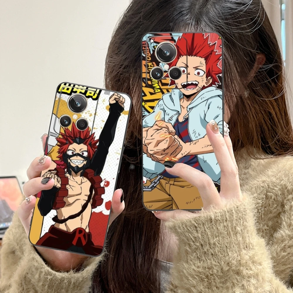 Hero Kirishima Eijirou Mobile Phone Case for Realme GT 2 9i 8i 7i Pro X50 X2 C35 C21 C20 C11 C3 Black Soft Phone Cover Shell