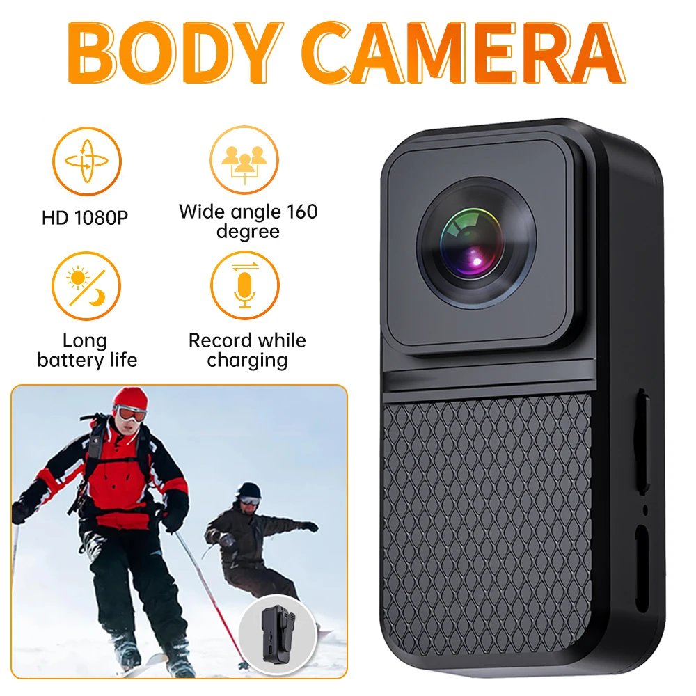 Outdoor Sports Camera Cycling And Mountaineering Recorder Thumb Camera High-Definition Camera Large Wide-Angle 1080p With Screen